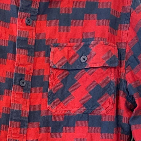 Billionaire Boys Club Luxury Streetwear 100% Cotton Flannel Digi Plaid Shirt LG - Picture 8 of 15